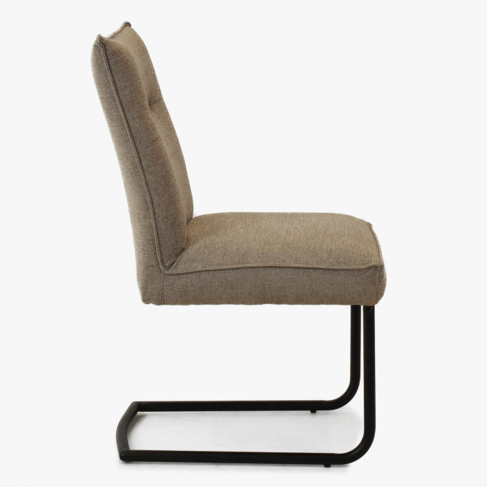 Krzesła na metalowych nogach, tkanina w kolorze beżowym , {PARENT_CATEGORY_NAME - 4