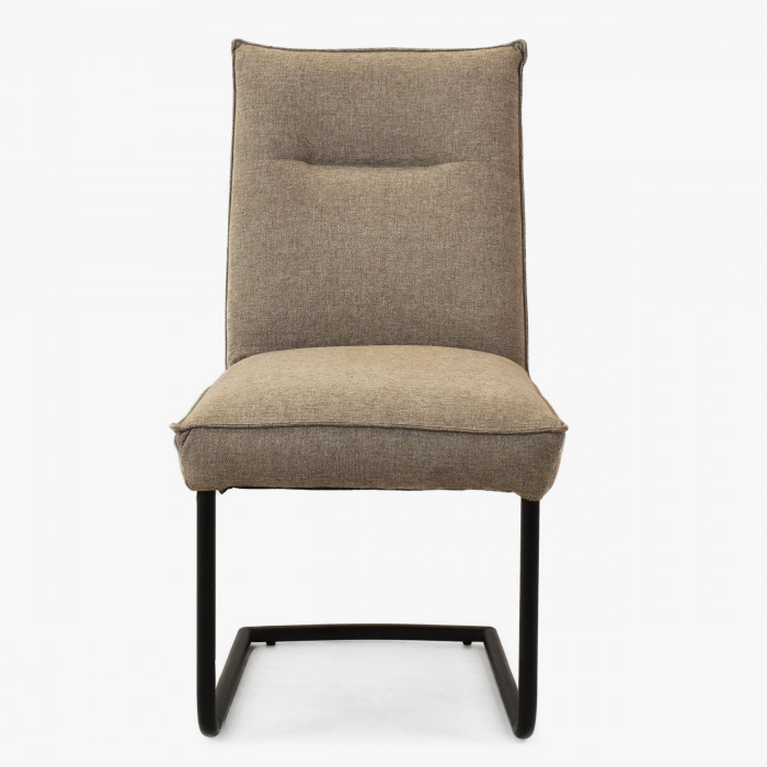 Krzesła na metalowych nogach, tkanina w kolorze beżowym , {PARENT_CATEGORY_NAME - 7