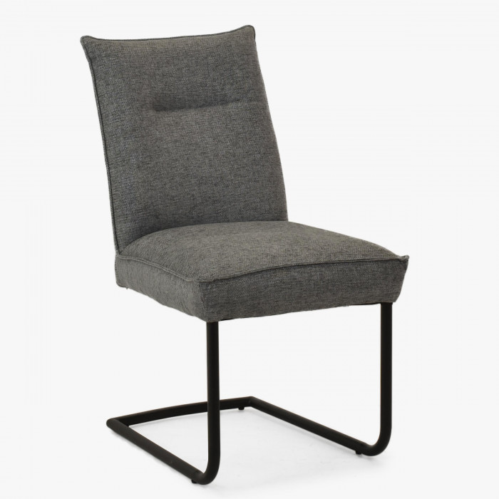 Krzesła na metalowych nogach, tkanina w kolorze szarym , {PARENT_CATEGORY_NAME - 0