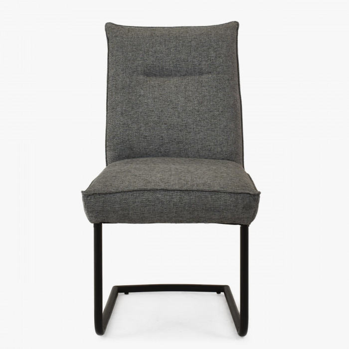Krzesła na metalowych nogach, tkanina w kolorze szarym , {PARENT_CATEGORY_NAME - 3