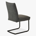 Krzesła na metalowych nogach, tkanina w kolorze szarym , {PARENT_CATEGORY_NAME - 4