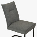 Krzesła na metalowych nogach, tkanina w kolorze szarym , {PARENT_CATEGORY_NAME - 5