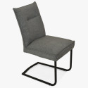 Krzesła na metalowych nogach, tkanina w kolorze szarym , {PARENT_CATEGORY_NAME - 10