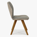 Krzesło z szarej tkaniny na drewnianych nogach , {PARENT_CATEGORY_NAME - 6