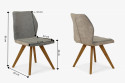 Krzesło z szarej tkaniny na drewnianych nogach , {PARENT_CATEGORY_NAME - 9