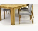 Krzesło i stół Madrid w kolorze szarym wykonane z litego drewna dębowego , {PARENT_CATEGORY_NAME - 4