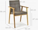 Krzesło dębowe z podłokietnikami do jadalni, Alina Tauper , {PARENT_CATEGORY_NAME - 4