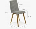 Krzesło do kuchni - jasnoszare, Arosa - Lara Design , {PARENT_CATEGORY_NAME - 6