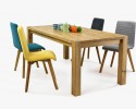 Stół i krzesła drewniane 140 x 90 cm, dąb , {PARENT_CATEGORY_NAME - 1