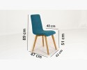 Stół i krzesła drewniane 140 x 90 cm, dąb , {PARENT_CATEGORY_NAME - 4