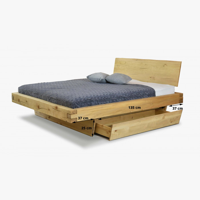 Łóżko dwuosobowe  z litego drewna, świerk - Matus 160 x 200 cm , {PARENT_CATEGORY_NAME - 3