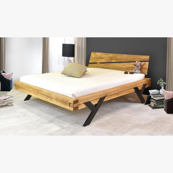 Luksusowe łóżko z litego drewna model Y - dąb 160 x 200 cm , {PARENT_CATEGORY_NAME - 3