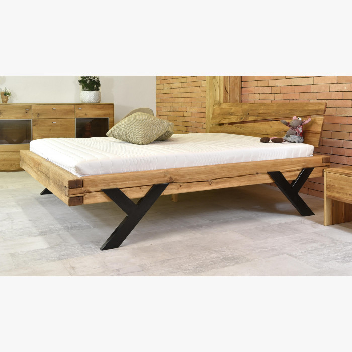 Luksusowe łóżko z litego drewna model Y - dąb 160 x 200 cm , {PARENT_CATEGORY_NAME - 4