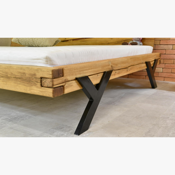 Luksusowe łóżko z litego drewna model Y - dąb 160 x 200 cm , {PARENT_CATEGORY_NAME - 5