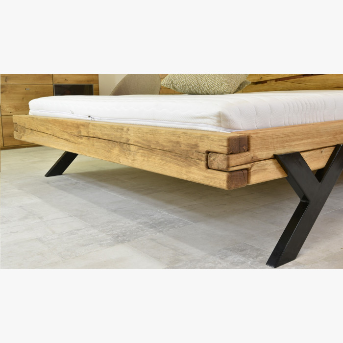 Luksusowe łóżko z litego drewna model Y - dąb 160 x 200 cm , {PARENT_CATEGORY_NAME - 6