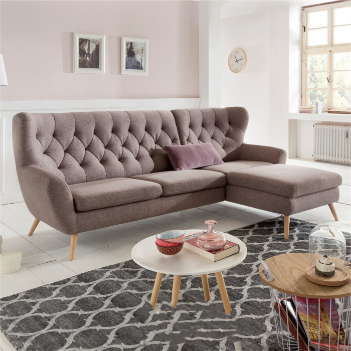 Sofa narożna - Tkanina AquaClean, wiele kolorów - Skandynawski design VOSS , {PARENT_CATEGORY_NAME - 3