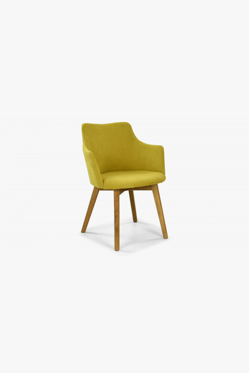 Krzesło z oparciem Bella - żółte - 1