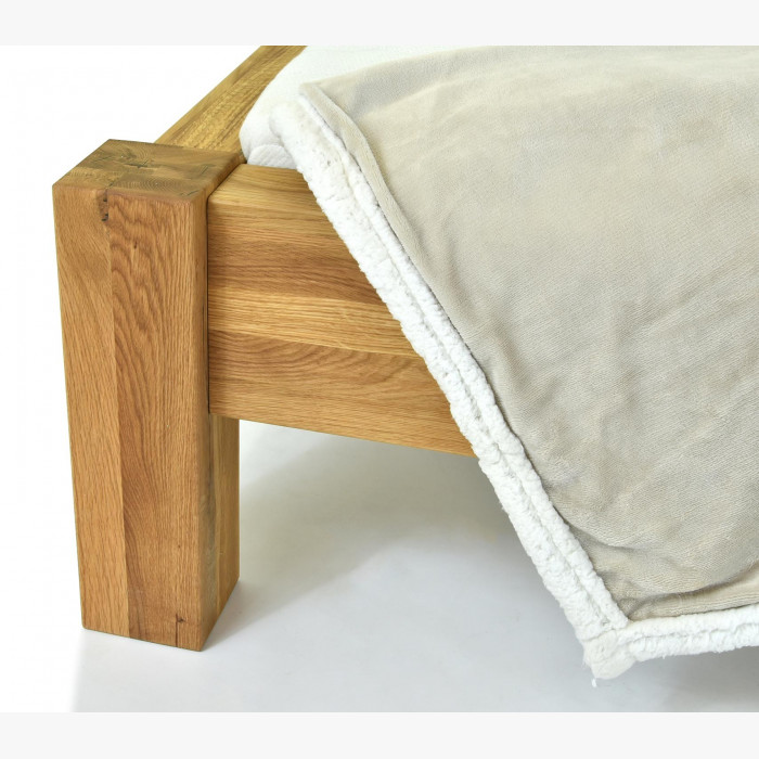 Łóżko dwuosobowe z litego drewna dębowego Luxury Oak, Danube 160 x 200 cm