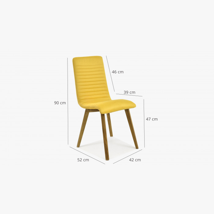 Nowoczesne krzesło do jadalni dąb - żółte, Arosa - Lara , {PARENT_CATEGORY_NAME - 4