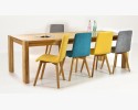 Stół do jadalni dla 10 osób z litego drewna dębowego + krzesła , Zlatko 240 x 100 cm , {PARENT_CATEGORY_NAME - 1