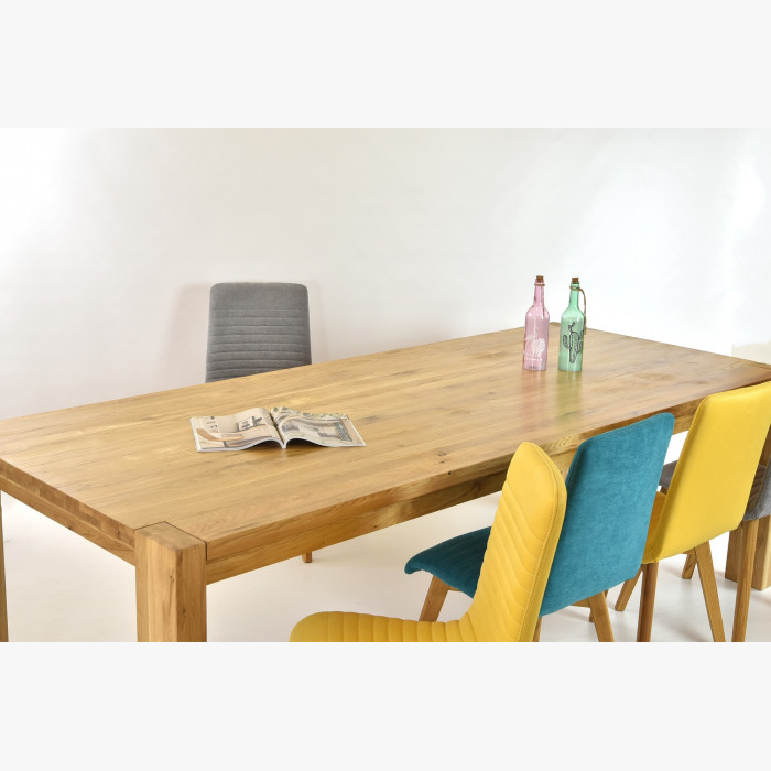 Stół do jadalni dla 10 osób z litego drewna dębowego + krzesła , Zlatko 240 x 100 cm , {PARENT_CATEGORY_NAME - 4
