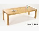 Stół do jadalni dla 10 osób z litego drewna dębowego + krzesła , Zlatko 240 x 100 cm , {PARENT_CATEGORY_NAME - 6