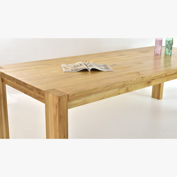 Stół do jadalni dla 10 osób z litego drewna dębowego + krzesła , Zlatko 240 x 100 cm , {PARENT_CATEGORY_NAME - 12