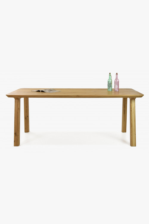 Stół do jadalni z litego drewna - zaokrąglone krawędzie, Martina 160 x 90 cm - 1