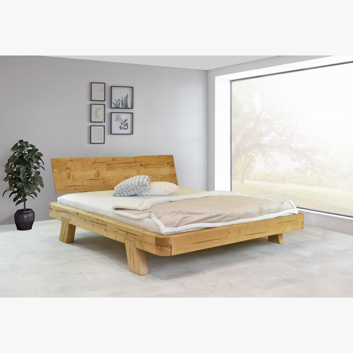 Łóżko z drewnianych bali MIA świerk, zaokrąglone narożniki 180 x 200 cm , {PARENT_CATEGORY_NAME - 5