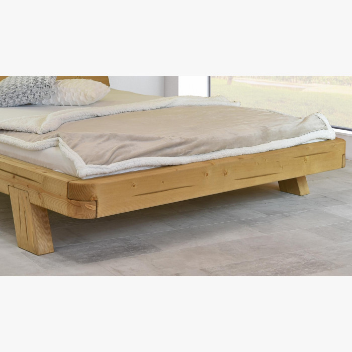 Łóżko z drewnianych bali MIA świerk, zaokrąglone narożniki 180 x 200 cm , {PARENT_CATEGORY_NAME - 10