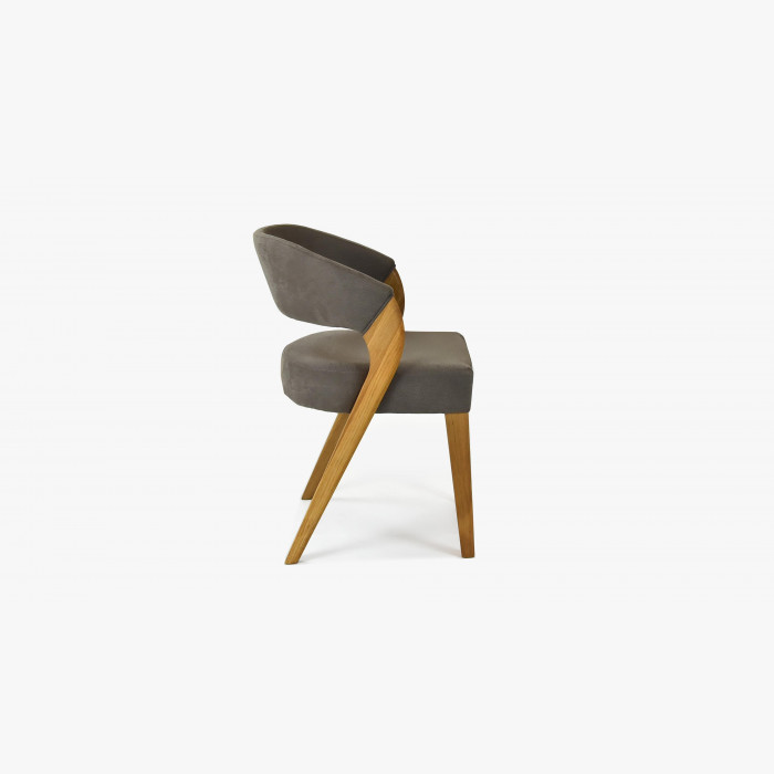 Luksusowe krzesło designerskie - dąb, Almondo - taupe , {PARENT_CATEGORY_NAME - 4