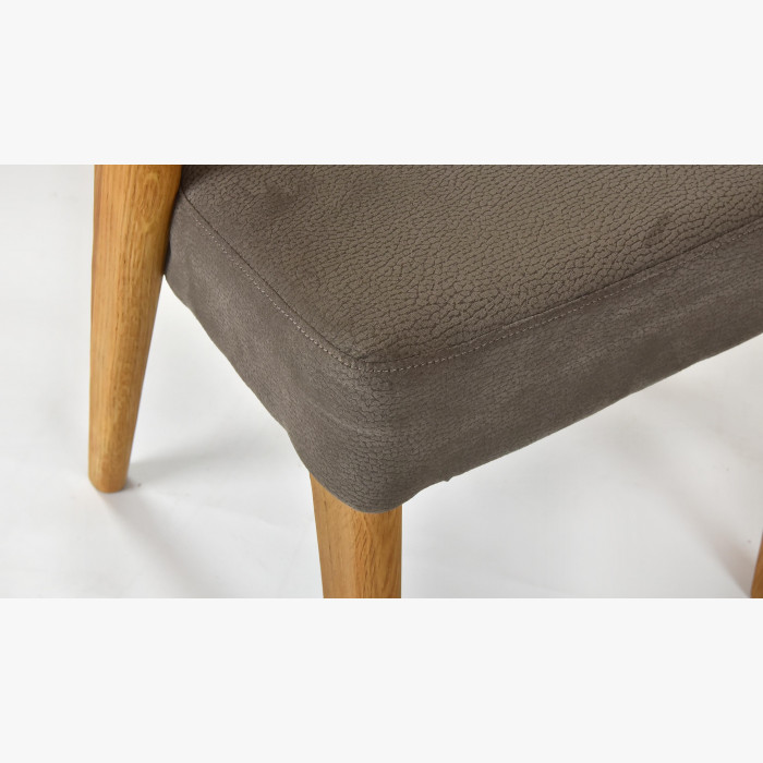 Luksusowe krzesło designerskie - dąb, Almondo - taupe , {PARENT_CATEGORY_NAME - 6