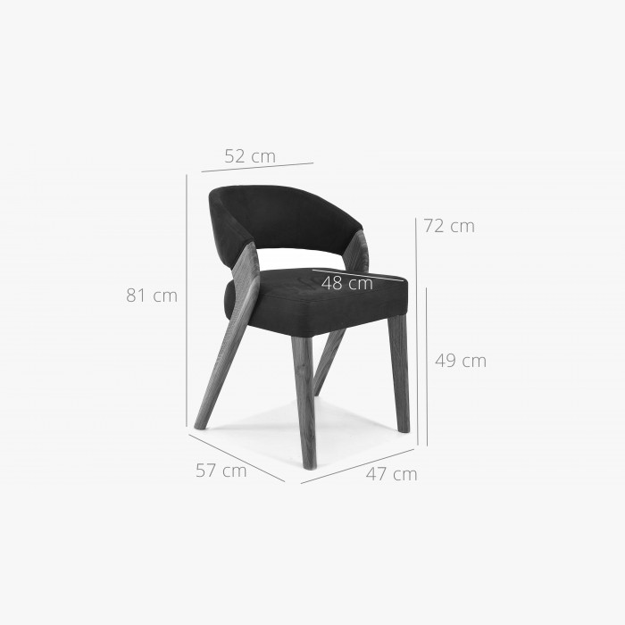 Luksusowe krzesło designerskie - dąb, Almondo - taupe , {PARENT_CATEGORY_NAME - 7