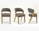 Luksusowe krzesło designerskie - dąb, Almondo - taupe , {PARENT_CATEGORY_NAME - 9