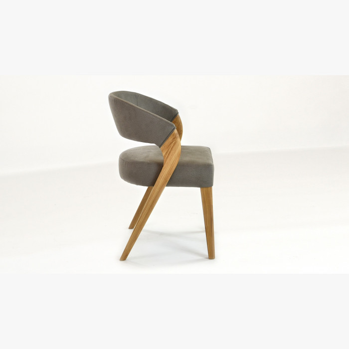 Luksusowe krzesło designerskie - dąb, Almondo - taupe , {PARENT_CATEGORY_NAME - 11
