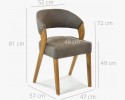 Luksusowe krzesło designerskie - dąb, Almondo - taupe , {PARENT_CATEGORY_NAME - 13