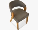 Luksusowe krzesło designerskie - dąb, Almondo - taupe , {PARENT_CATEGORY_NAME - 14