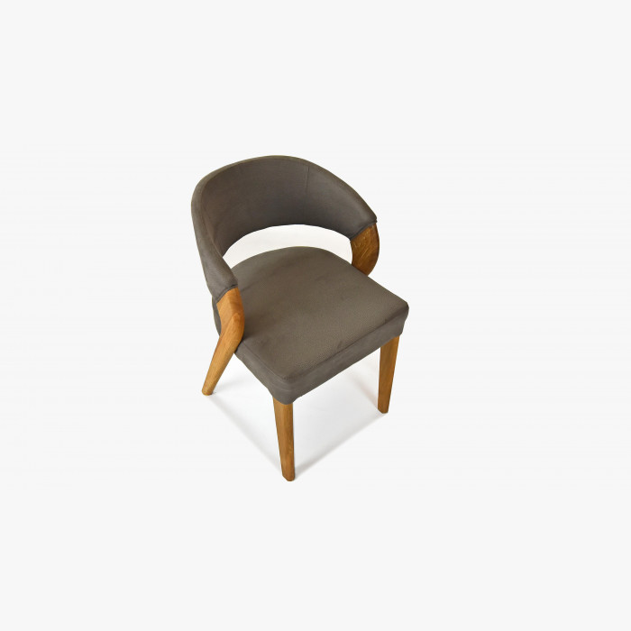 Luksusowe krzesło designerskie - dąb, Almondo - taupe , {PARENT_CATEGORY_NAME - 14