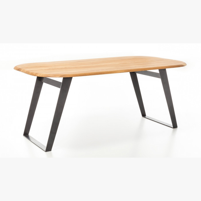 Stół z litego drewna DĄB z czarnymi nogami, OHIO 180 x 90 cm , {PARENT_CATEGORY_NAME - 2