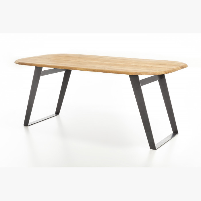 Stół z litego drewna DĄB z czarnymi nogami, OHIO 180 x 90 cm , {PARENT_CATEGORY_NAME - 3