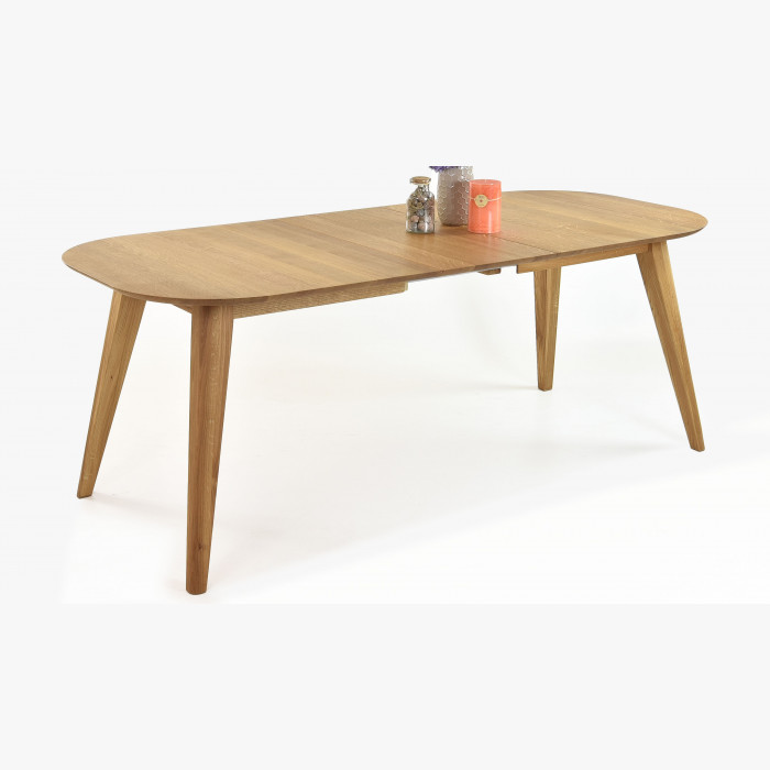Rozkładany stół owalny, lity dąb, Otawa XL 160-200 cm , {PARENT_CATEGORY_NAME - 4