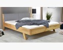 Łóżko z litego drewna - tapicerowane wezgłowie szare Marina 160 x 200 cm , {PARENT_CATEGORY_NAME - 2