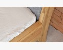 Łóżko z litego drewna - tapicerowane wezgłowie szare Marina 160 x 200 cm , {PARENT_CATEGORY_NAME - 6