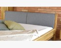 Łóżko z litego drewna - tapicerowane wezgłowie szare Marina 160 x 200 cm , {PARENT_CATEGORY_NAME - 9