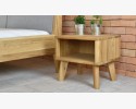 Łóżko z litego drewna - tapicerowane wezgłowie szare Marina 160 x 200 cm , {PARENT_CATEGORY_NAME - 10