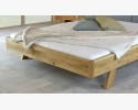 Łóżko z litego drewna - tapicerowane wezgłowie szare Marina 160 x 200 cm , {PARENT_CATEGORY_NAME - 11
