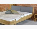 Łóżko z litego drewna - tapicerowane wezgłowie szare Marina 160 x 200 cm , {PARENT_CATEGORY_NAME - 12