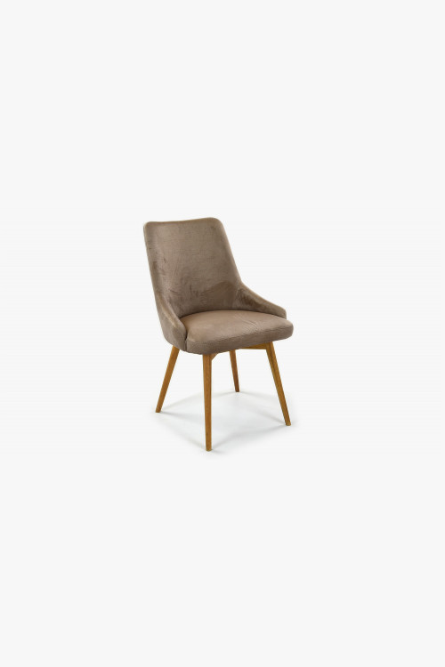 Krzesło do jadalni aksamitne Laura, kolor cappuccino - hydrofobowy - 1