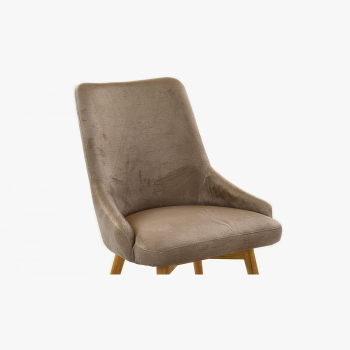 Krzesło do jadalni aksamitne Laura, kolor cappuccino - hydrofobowy , {PARENT_CATEGORY_NAME - 6