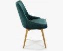 Krzesło do jadalni aksamitne Laura, zielone - hydrofobowe , {PARENT_CATEGORY_NAME - 5